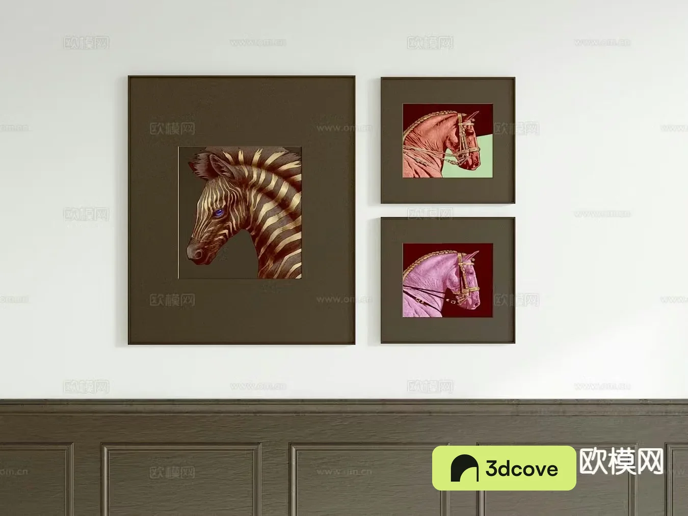 Medieval style decorative painting art painting horse hanging painting