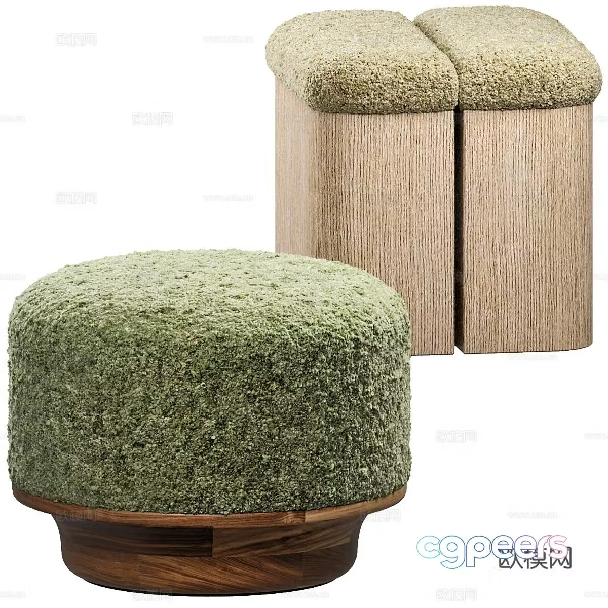 New Chinese style stool sofa stool 3d model