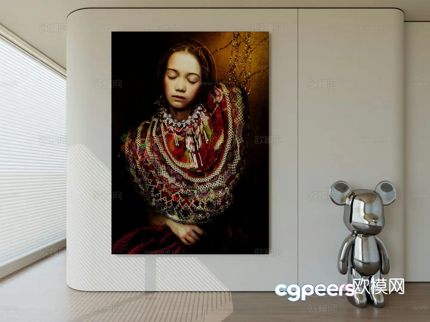 Modern minimalist hanging painting abstract art hanging painting 3d model