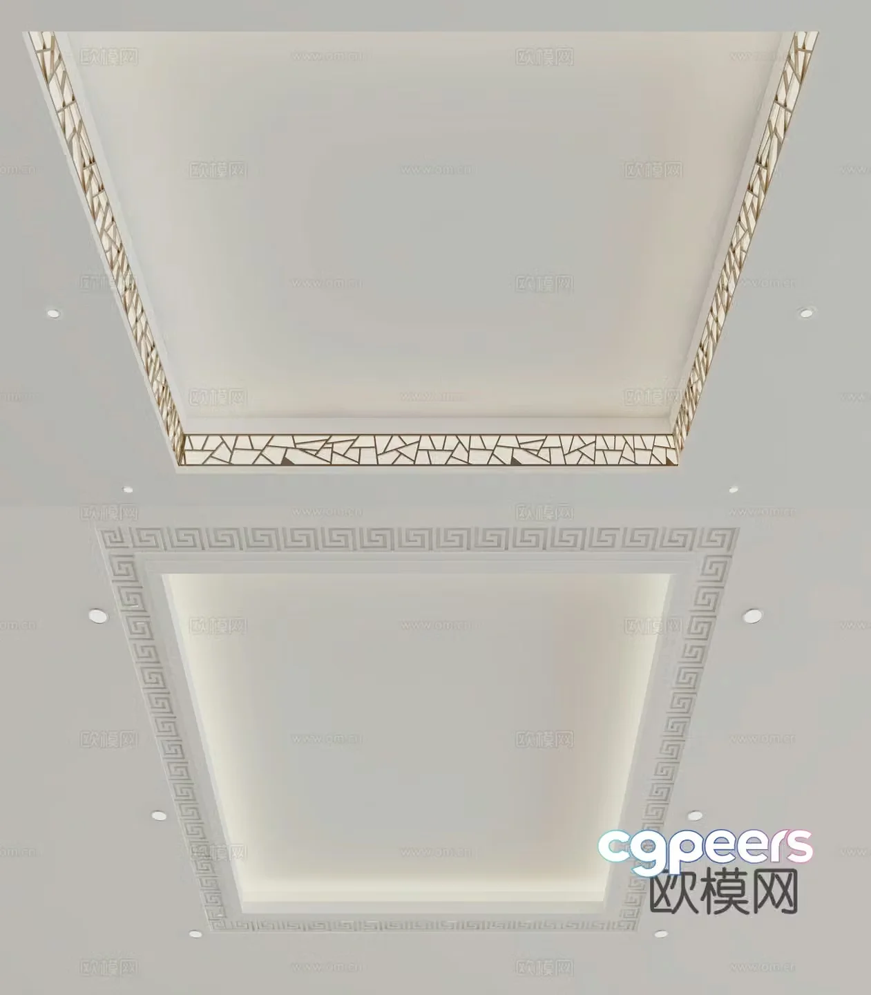 New Chinese style ceiling 3D model