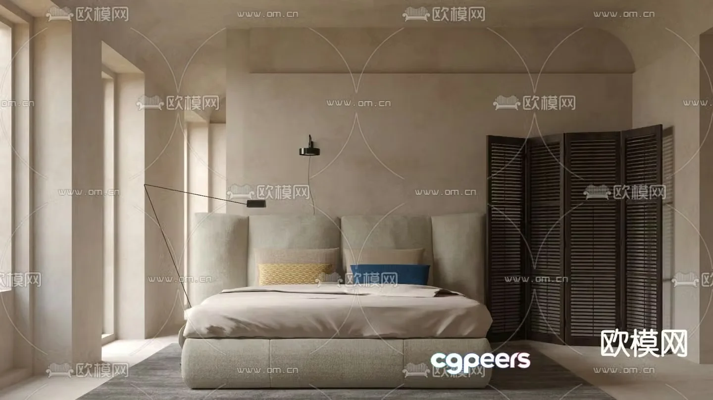 Bonaldo double bed 3d model
