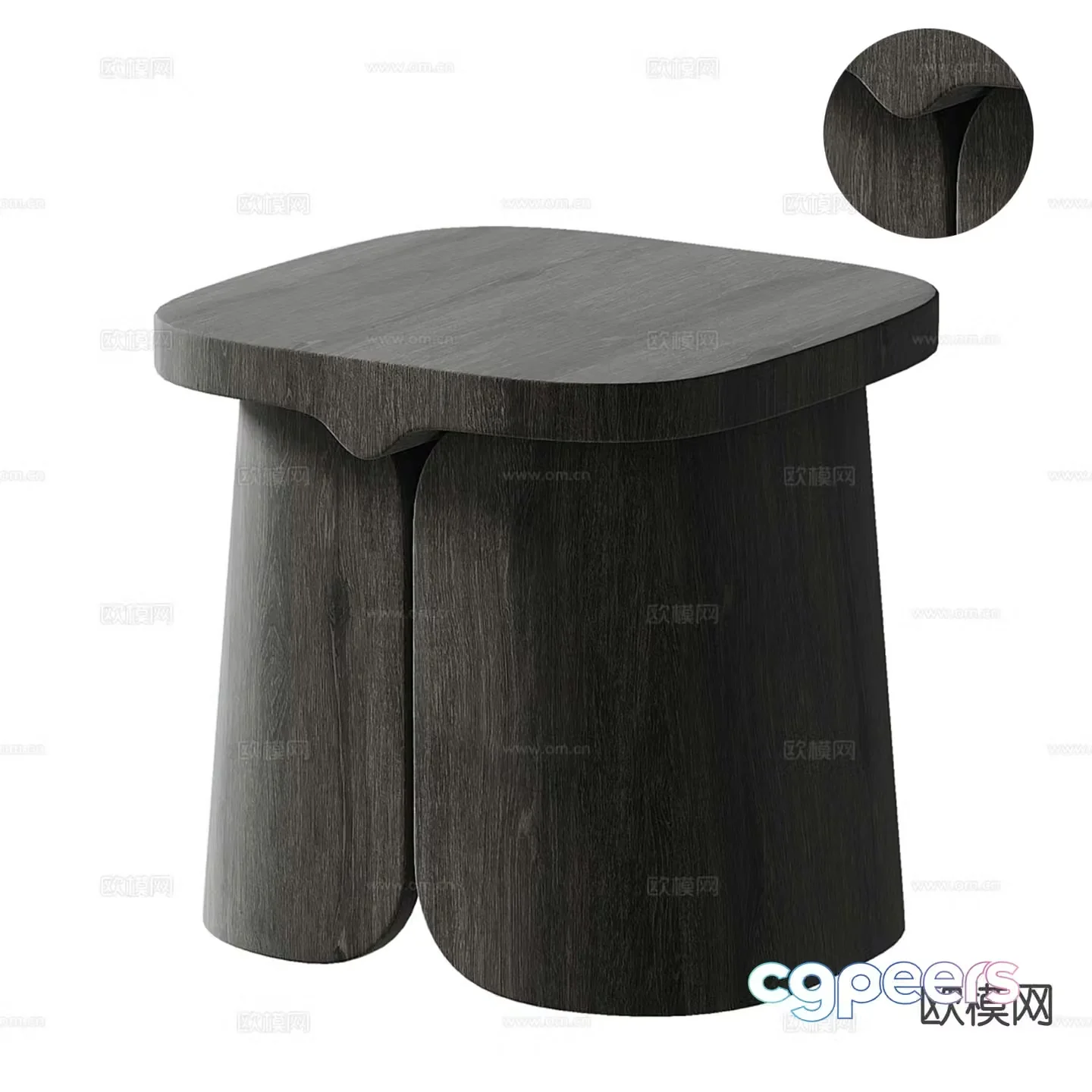 Medieval style stool low stool sofa stool shoe changing stool 3D model