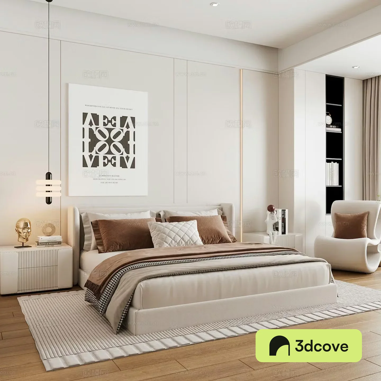 Modern home bedroom Modern bedroom Italian bedroom Simple bedroom Italian bed