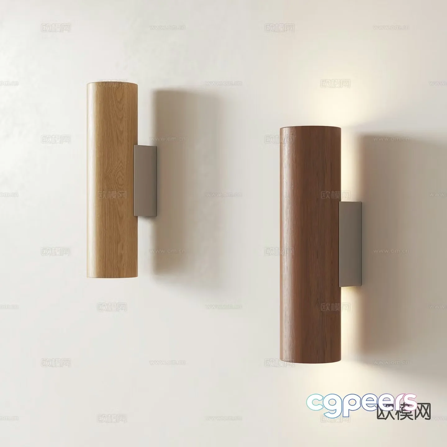 Medieval style wall lamp solid wood wall lamp 3d model