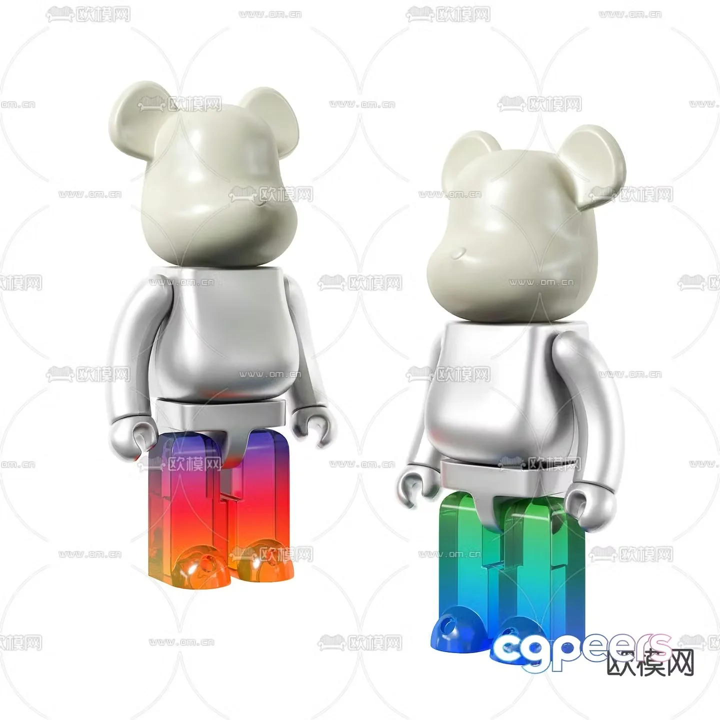 Modern violent bear toy 3d model