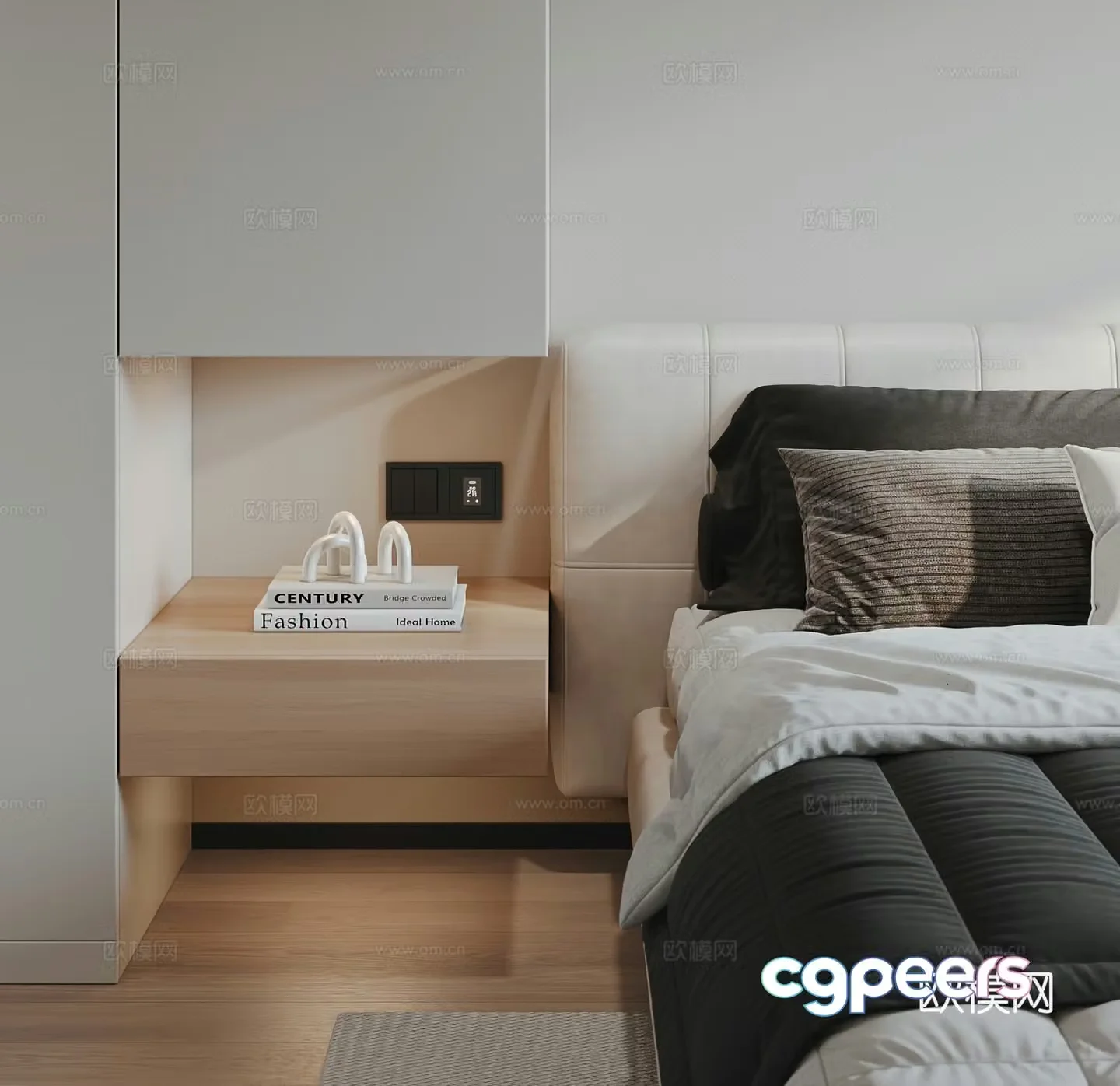 Modern master bedroom 3d model