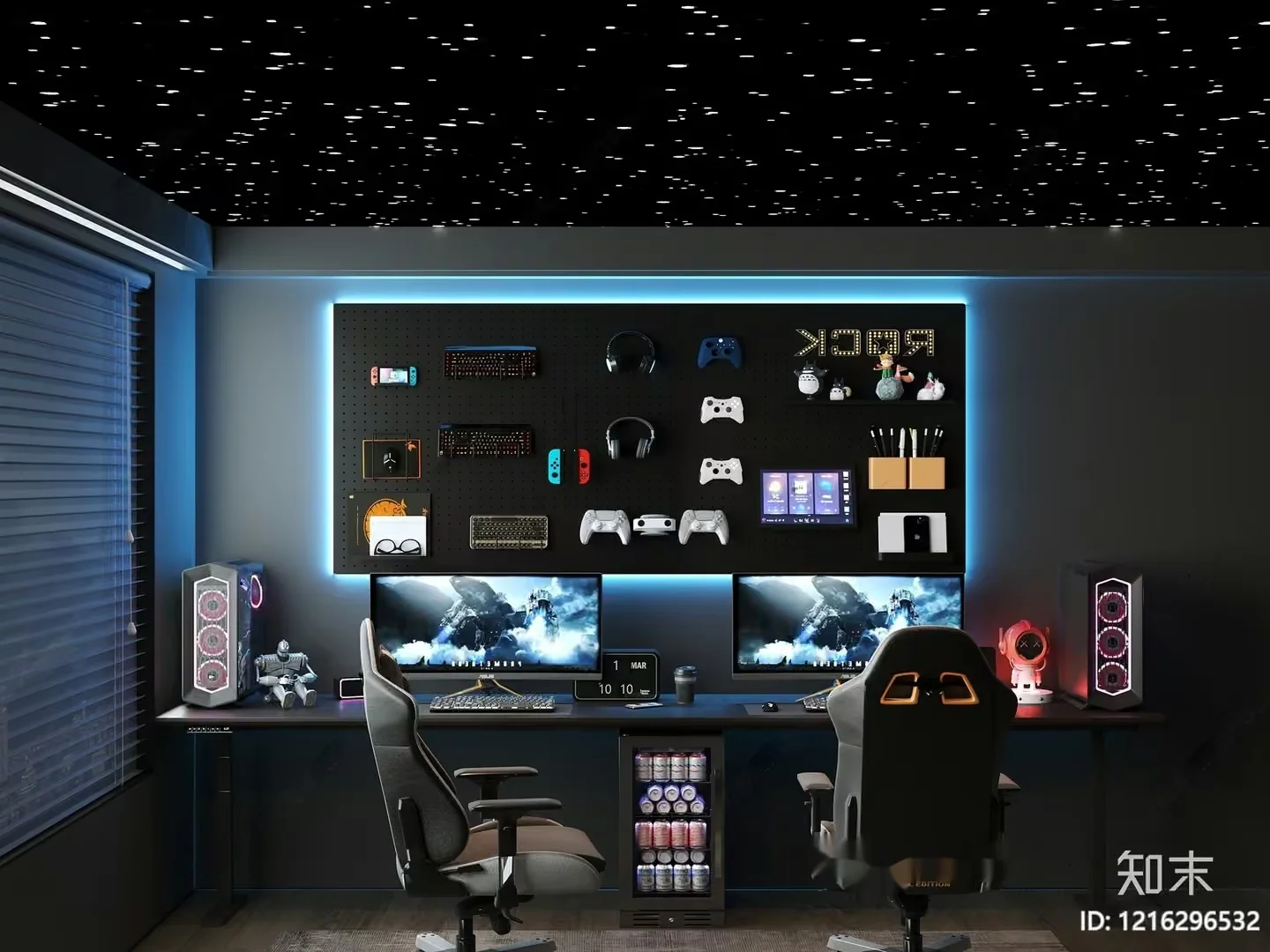 A Gaming Room 3D Model – 15026 – VRAY Render