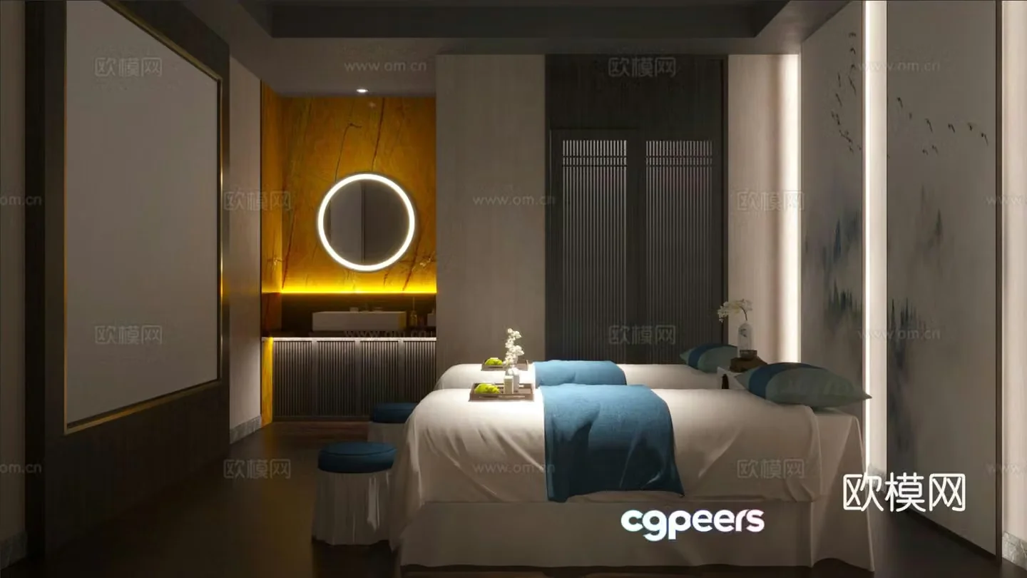 Modern SPA foot massage shop 3d model
