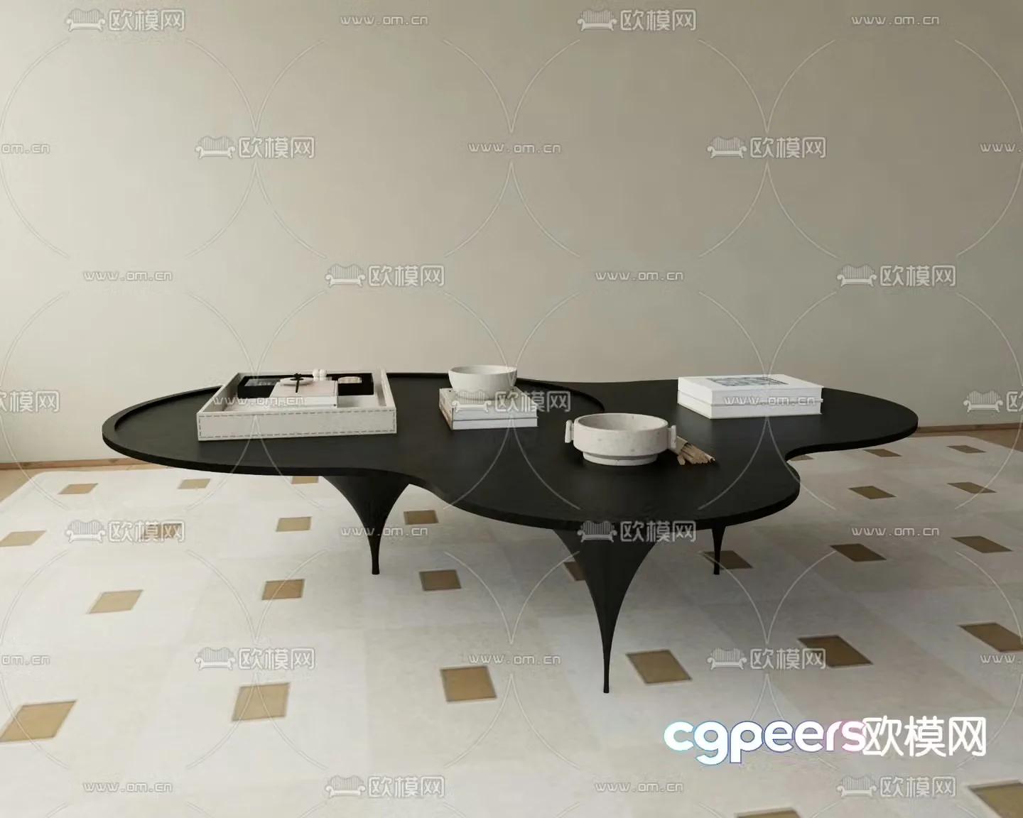 Special shaped coffee table 3d model