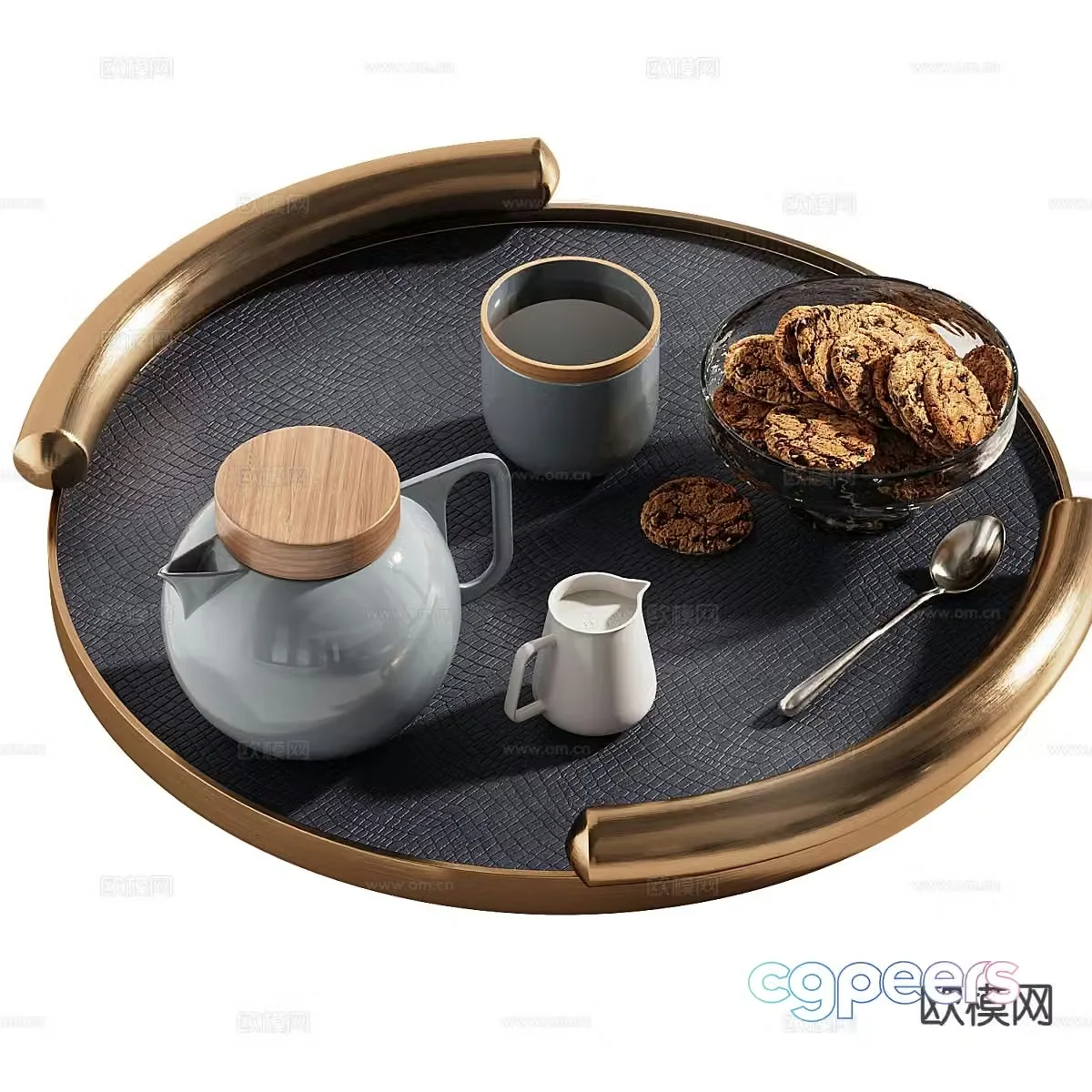 New Chinese tea set teapot teacup 3d model