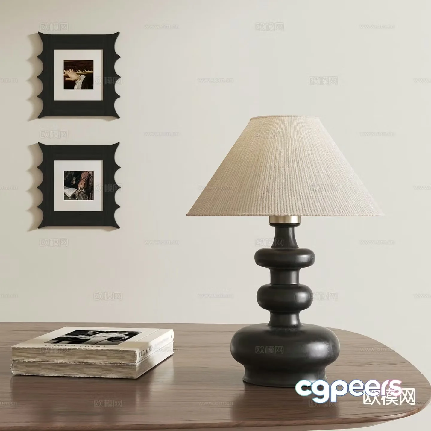 Medieval style desk lamp 3d model