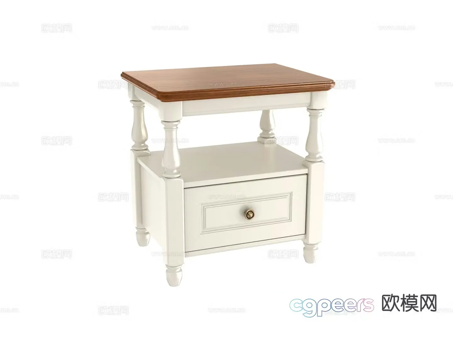 mediterranean bedside table 3d model