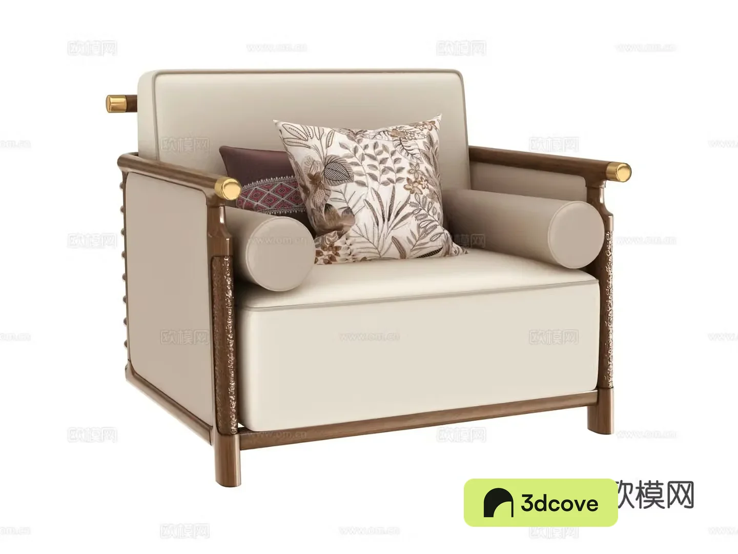 New Chinese style single sofa