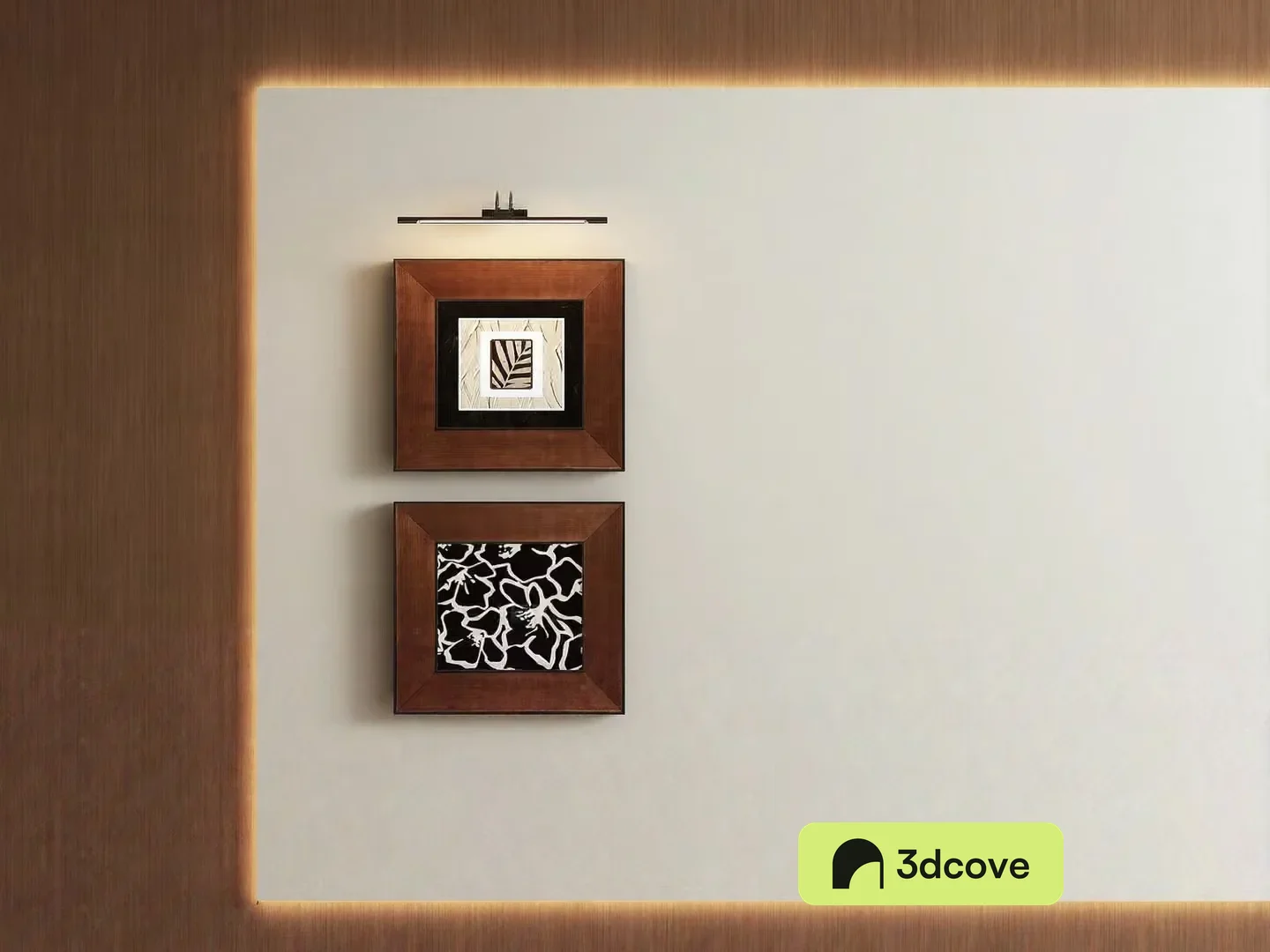Two Framed Art Pieces On A Wall