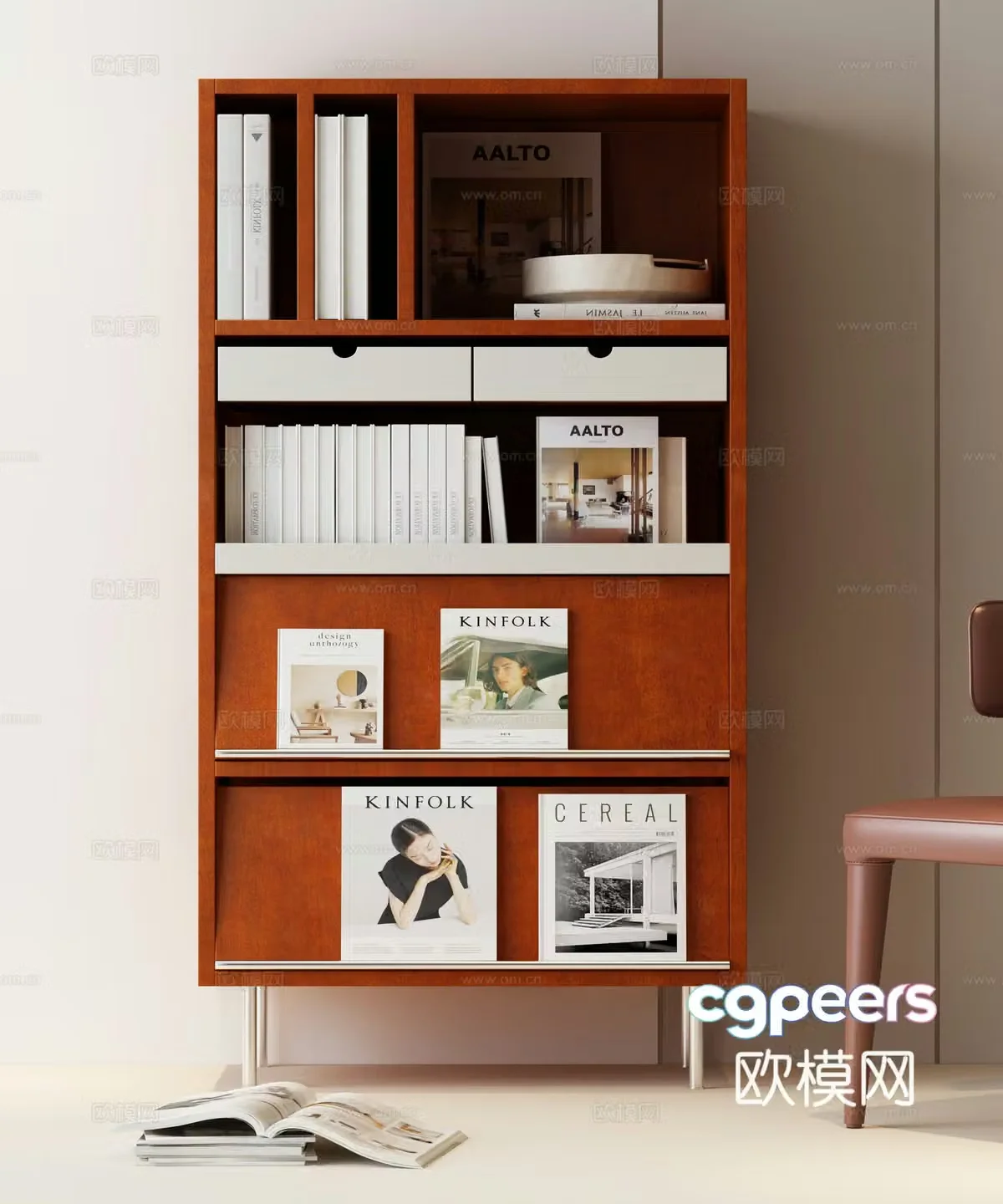 Modern bookcase Modern medieval style bookcase French medieval bookcase Bookcase combination 3D model