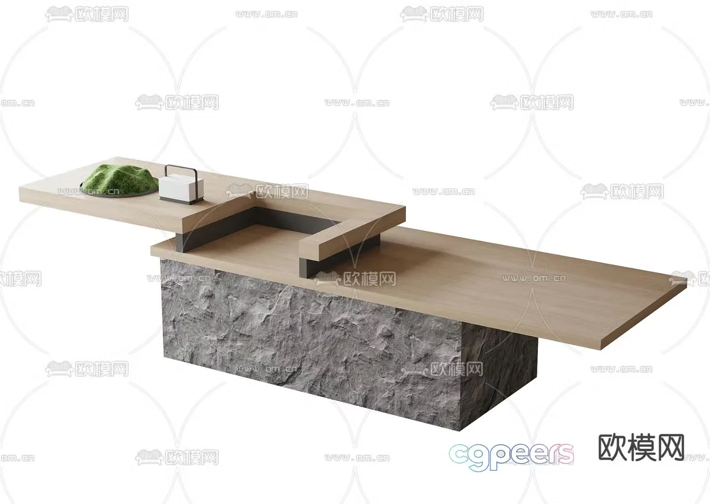 Reception desk information desk 3d model
