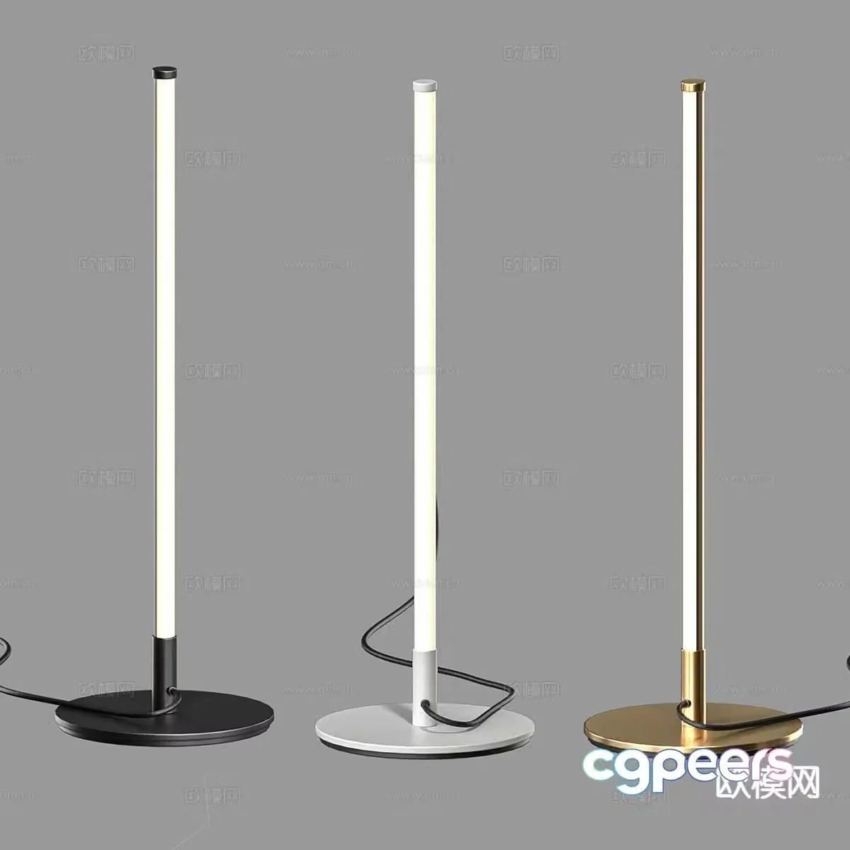 Light luxury table lamp strip table lamp 3D model