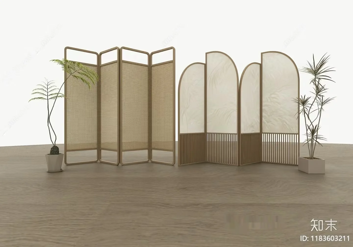 Rustic Room Divider 3D Model – 23102 – VRAY Render