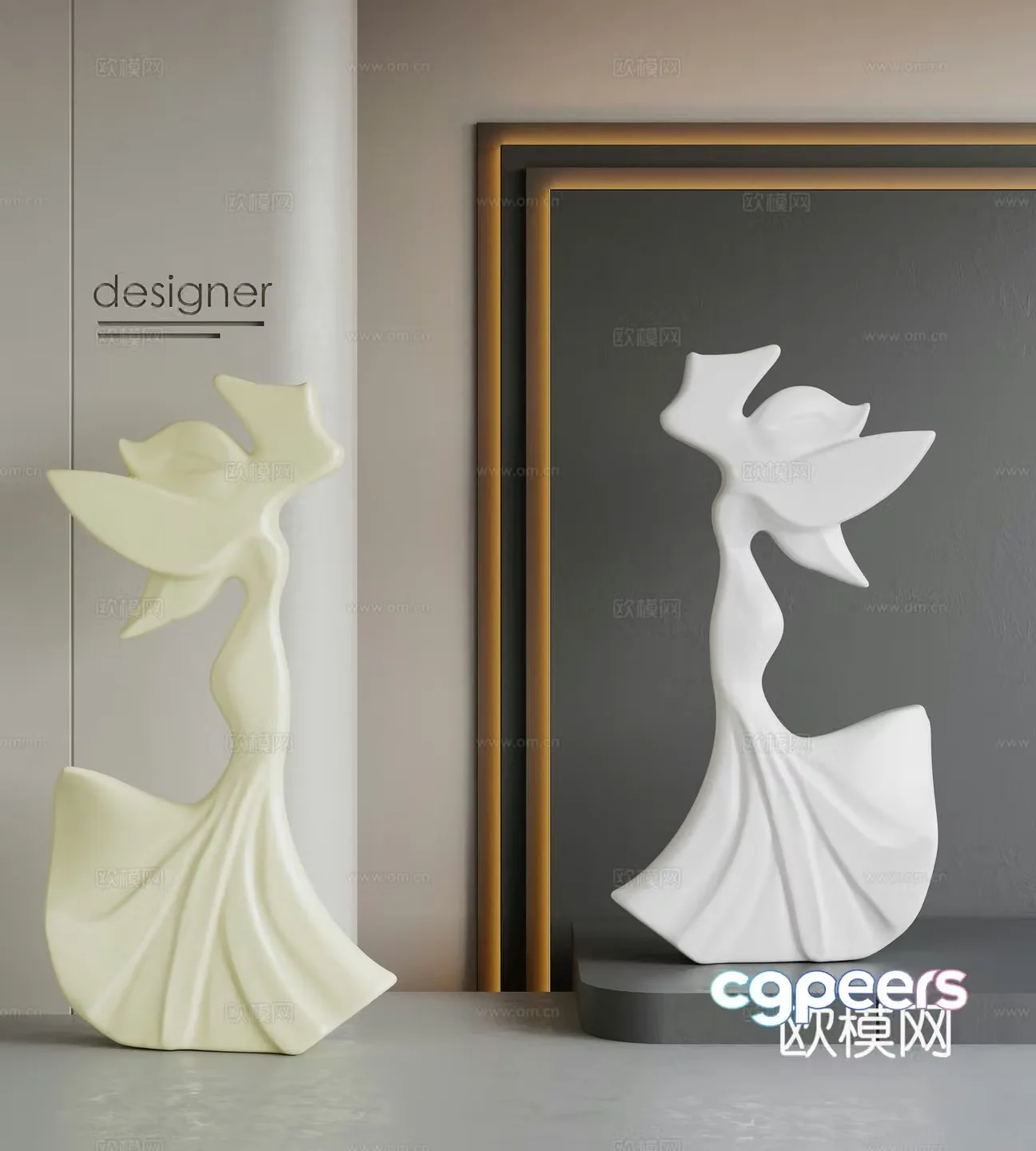 Modern sculpture ornaments Cream style sculpture ornaments French character sculpture ornaments Cream plaster sculpture 3d model
