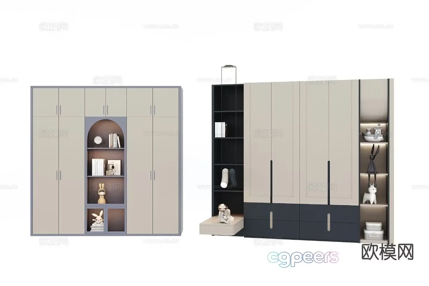 Modern children’s wardrobe 3d model