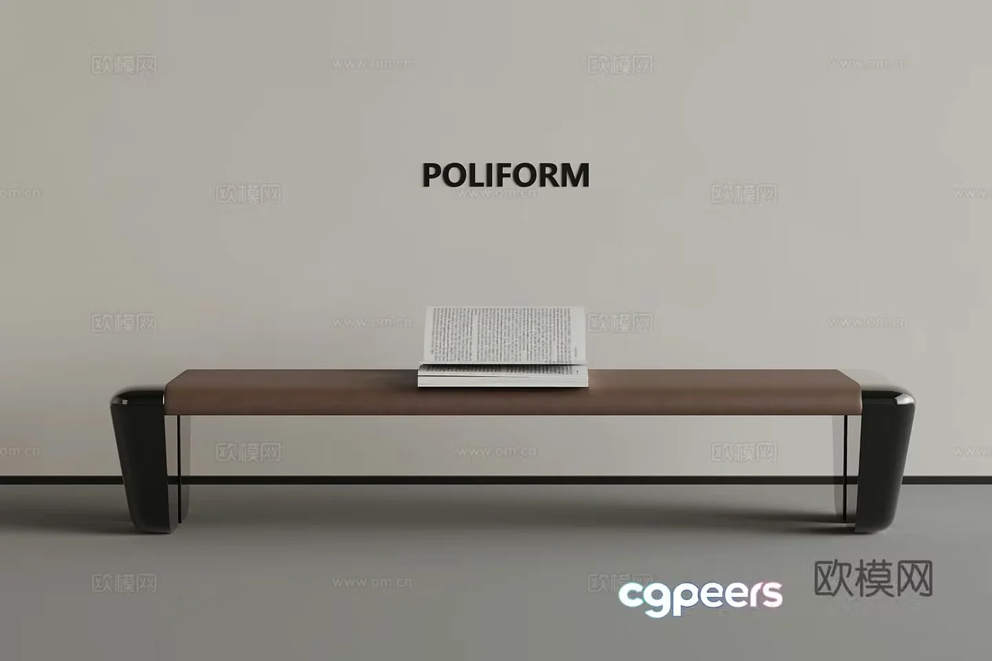 Modern shoe changing stool 3d model
