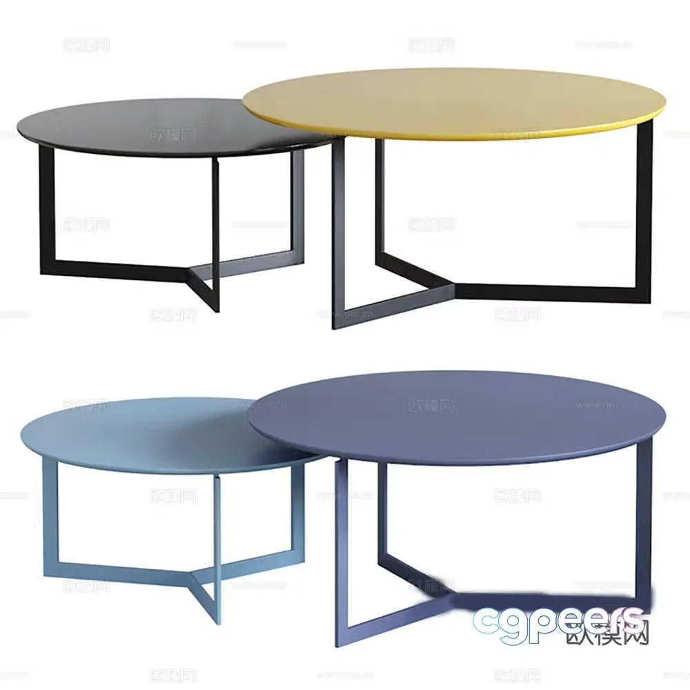 Table table coffee table round table coffee table combination 3D model