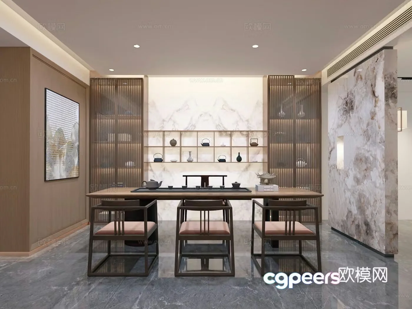 Tea room 3d model