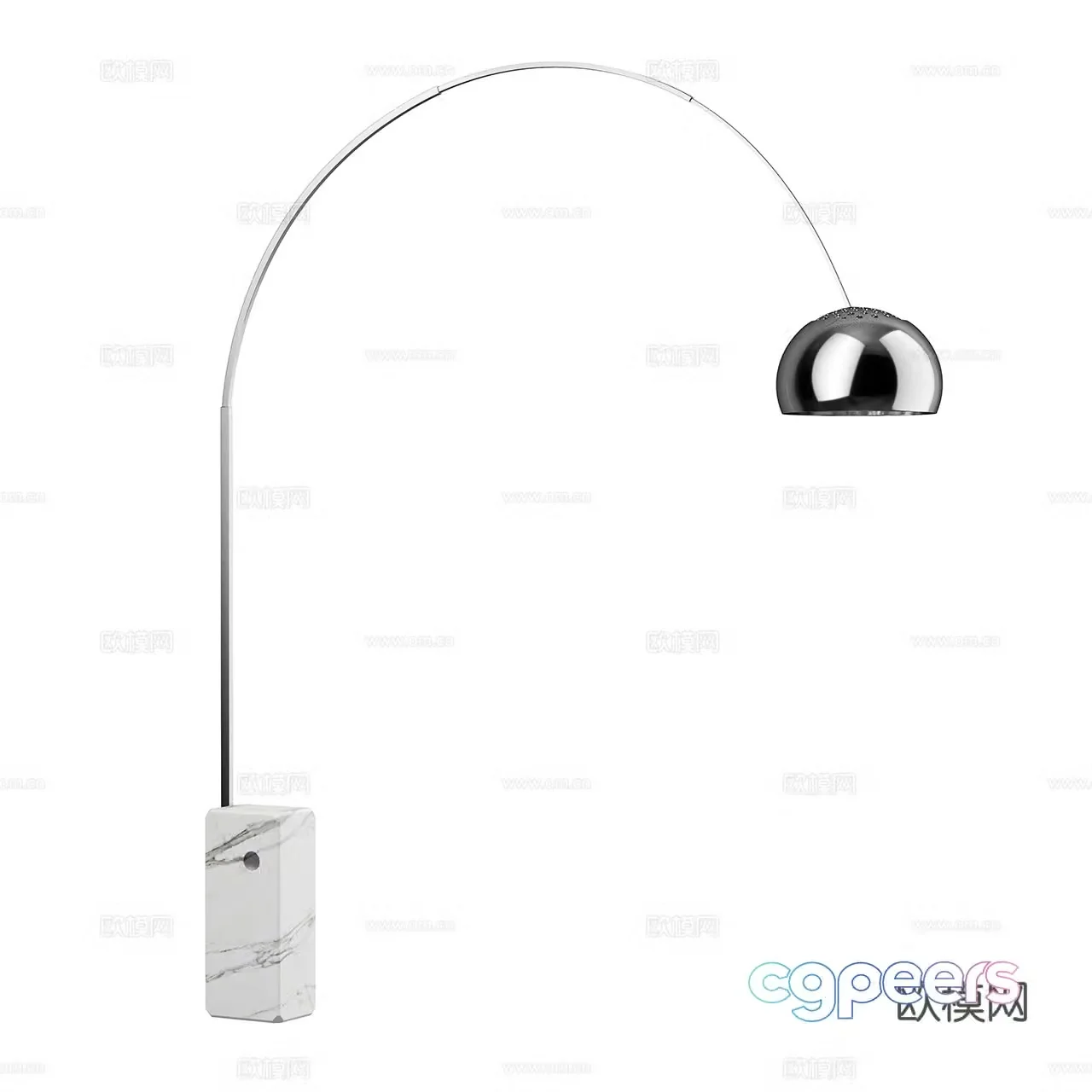 Flos minimalist floor lamp marble floor lamp metal floor lamp classic floor lamp 3D model