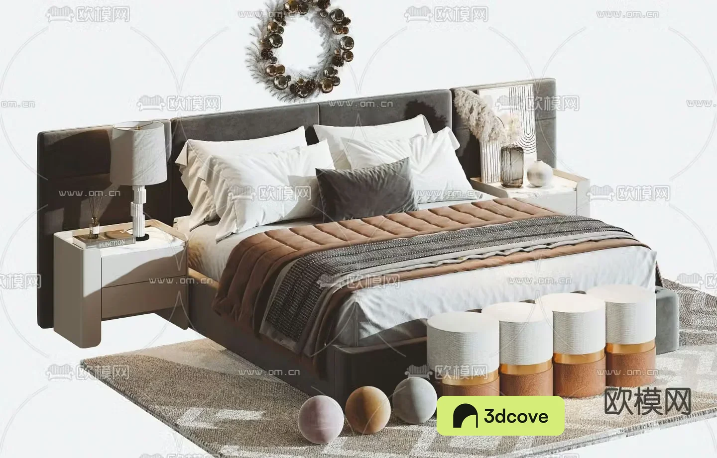 Modern double bed