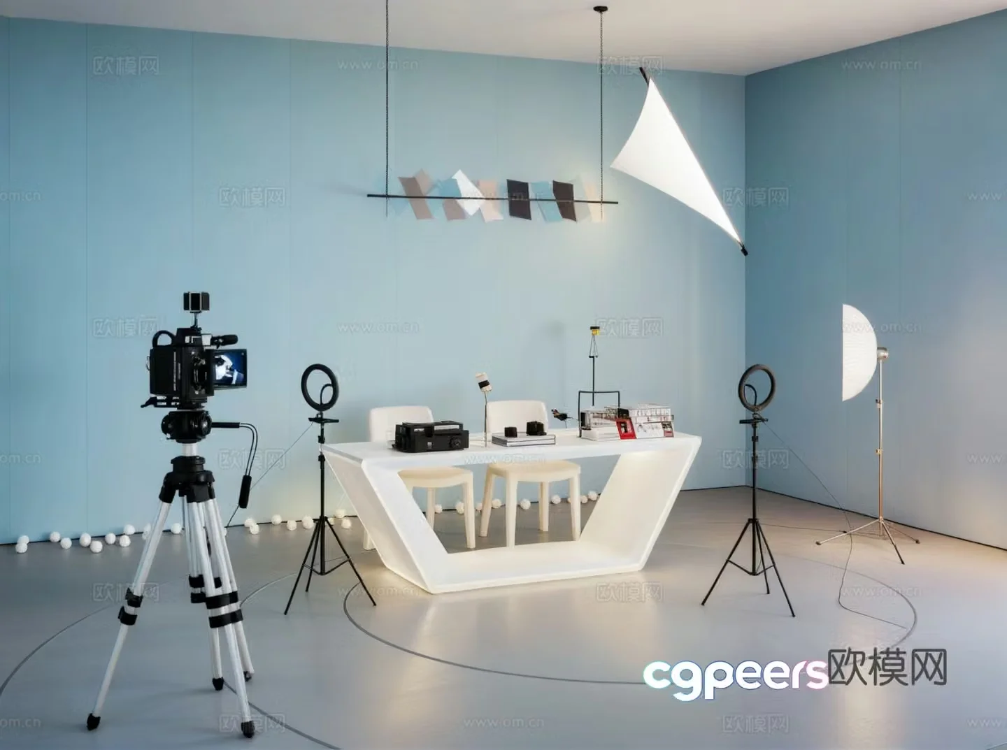Live broadcast room Live broadcast room equipment 3D model
