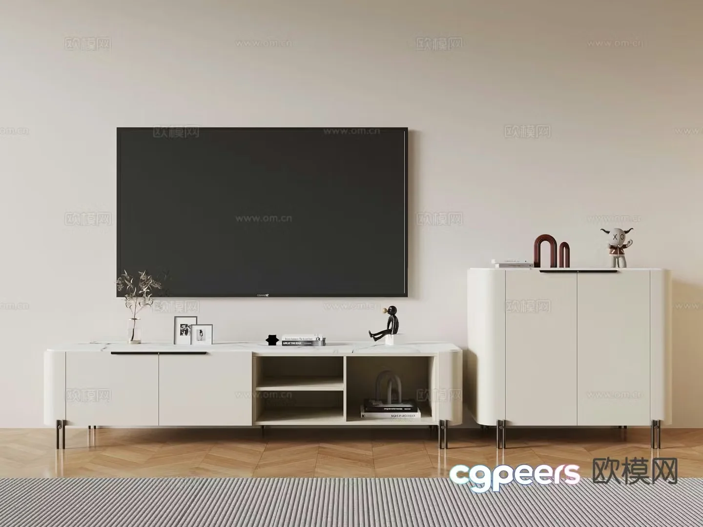 Modern TV cabinet chest 3d model