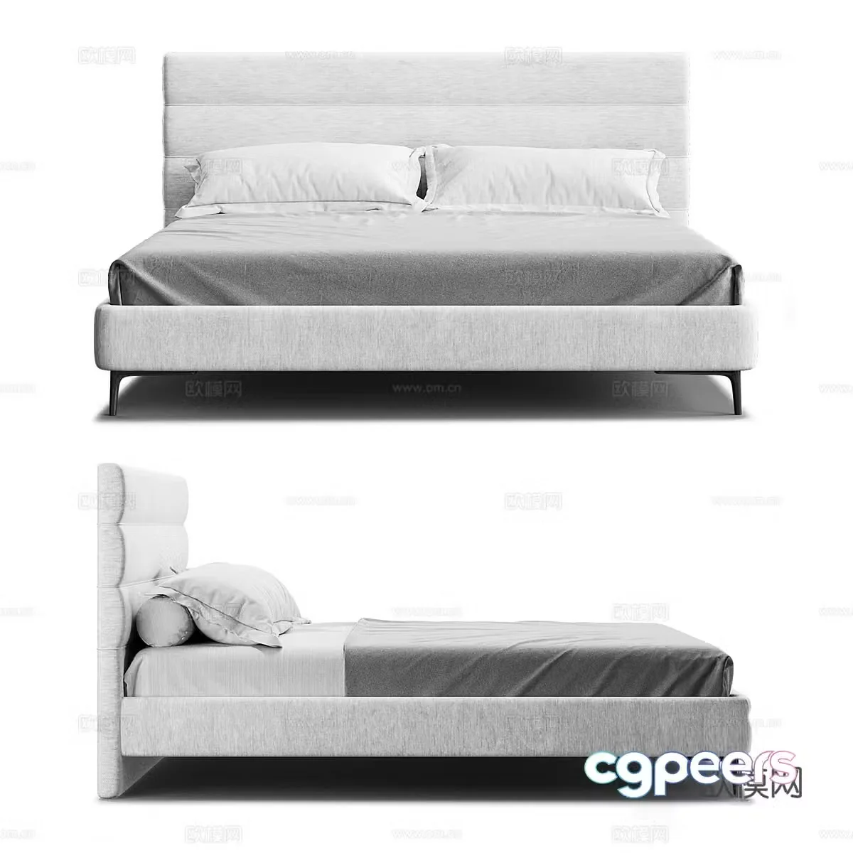 Double bed 3d model