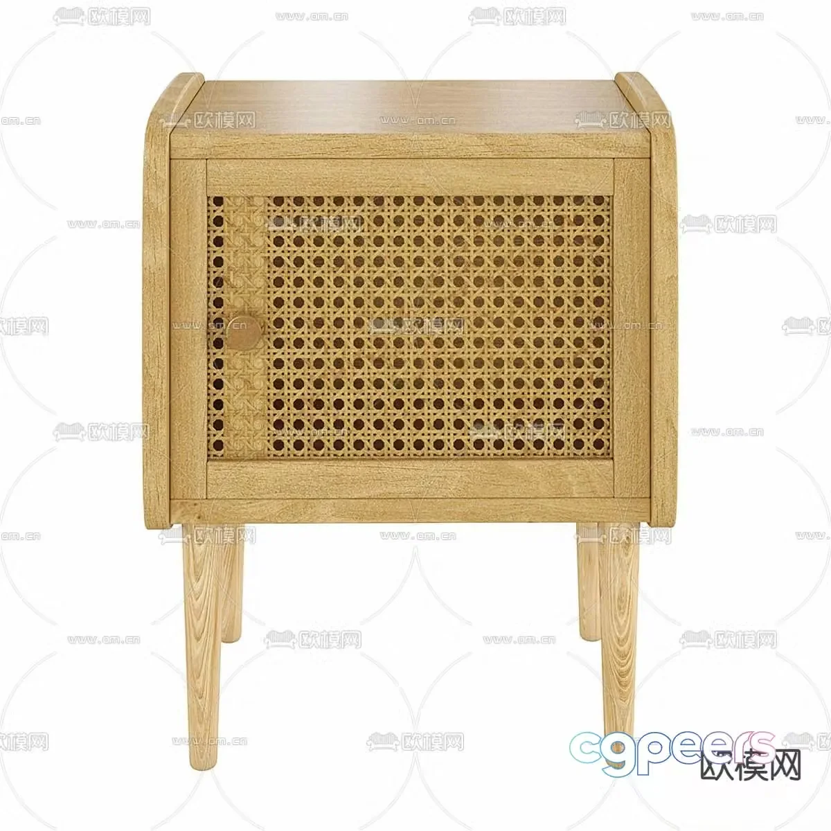 wabi-sabi bedside table 3d model