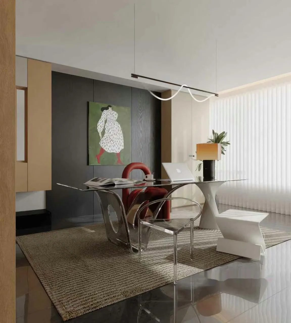 Modern Home Office 3D Model – 16131 – CORONA Render