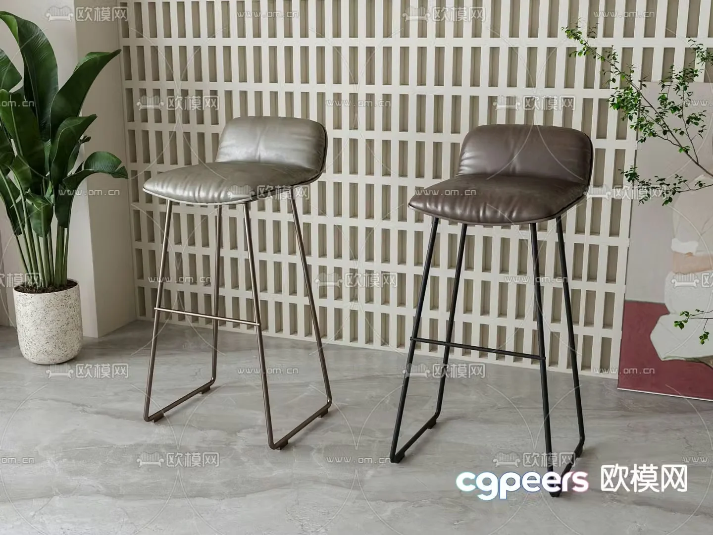 bar stool bar stool 3d model