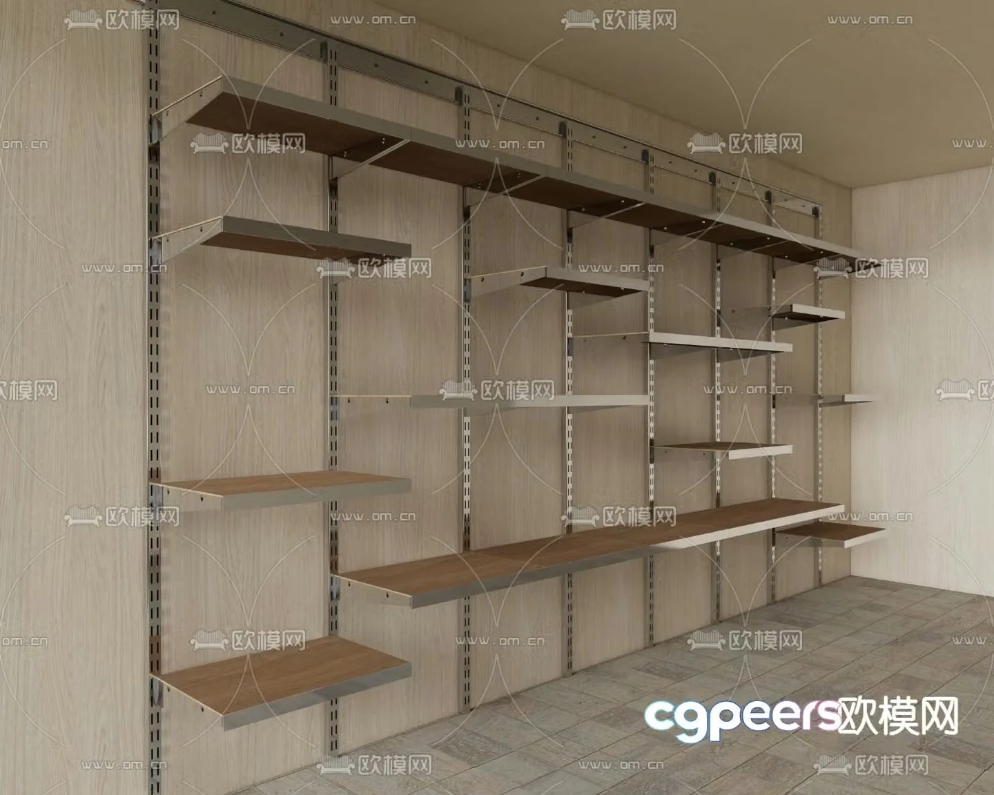 Modern storage rack aluminum storage rack storage rack 3d model