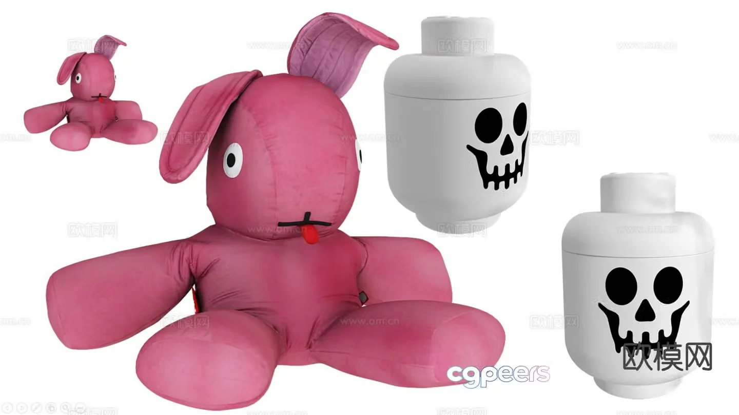 Cartoon Toy Rabbit Doll Doll Ragdoll 3d Model