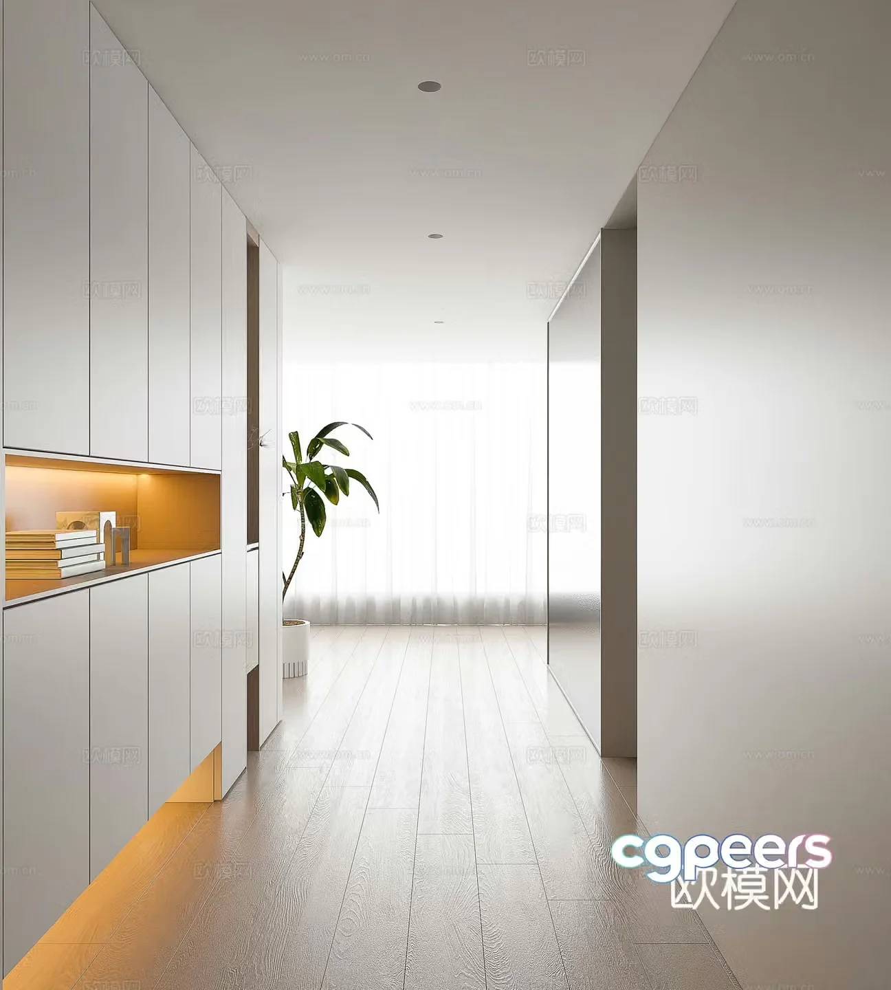 Entrance shoe cabinet entrance hall aisle entrance cabinet 3D model