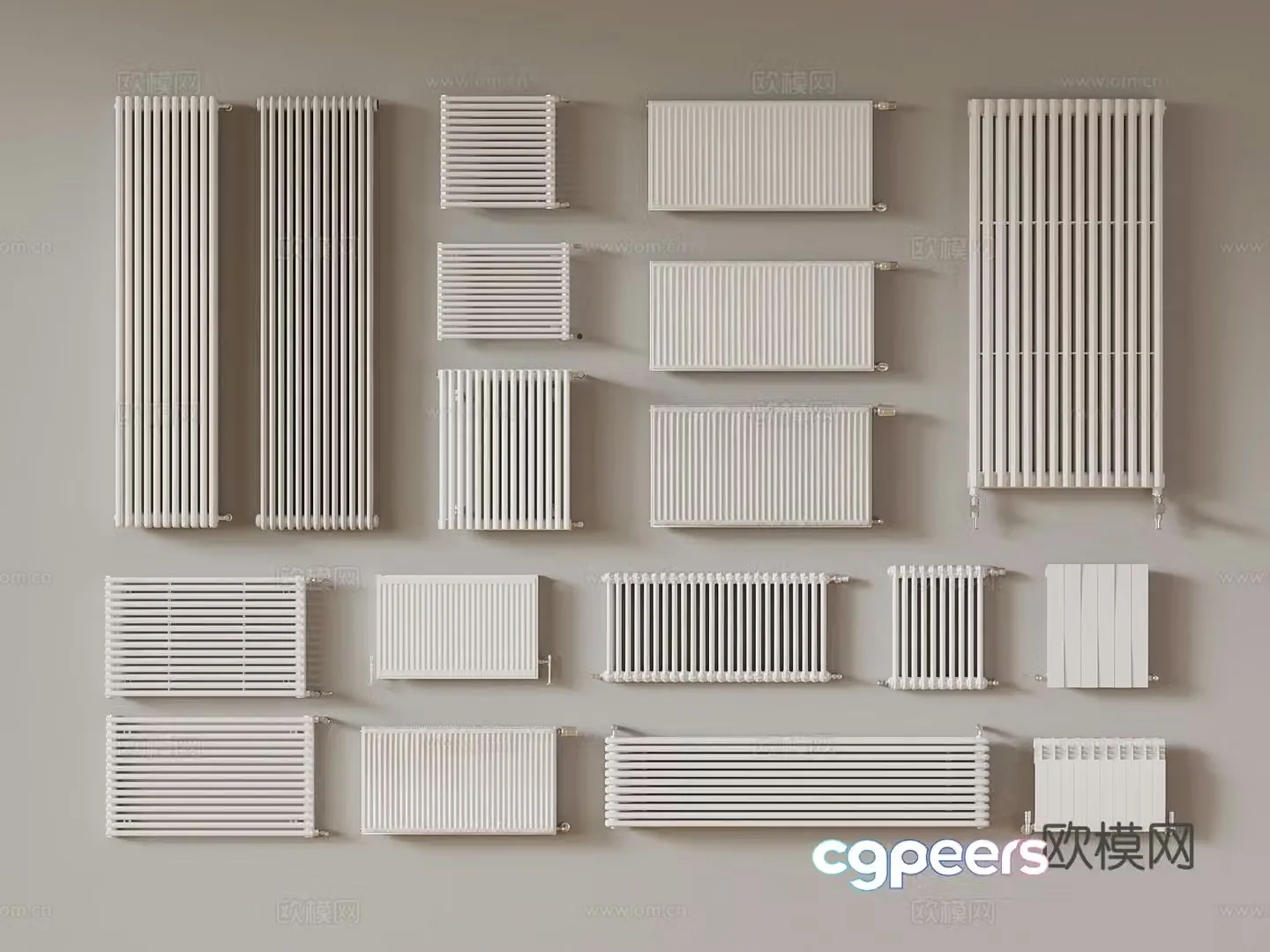 Modern heater Radiator Combination 3D Model