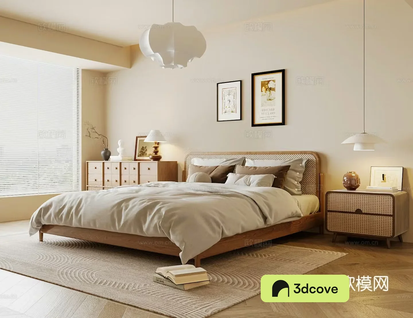 Wasabi Middle Ages Home Bedroom Wasabi Wind Bedroom Secondary Bedroom Master Bedroom Bathroom Window Bedroom 3D Model