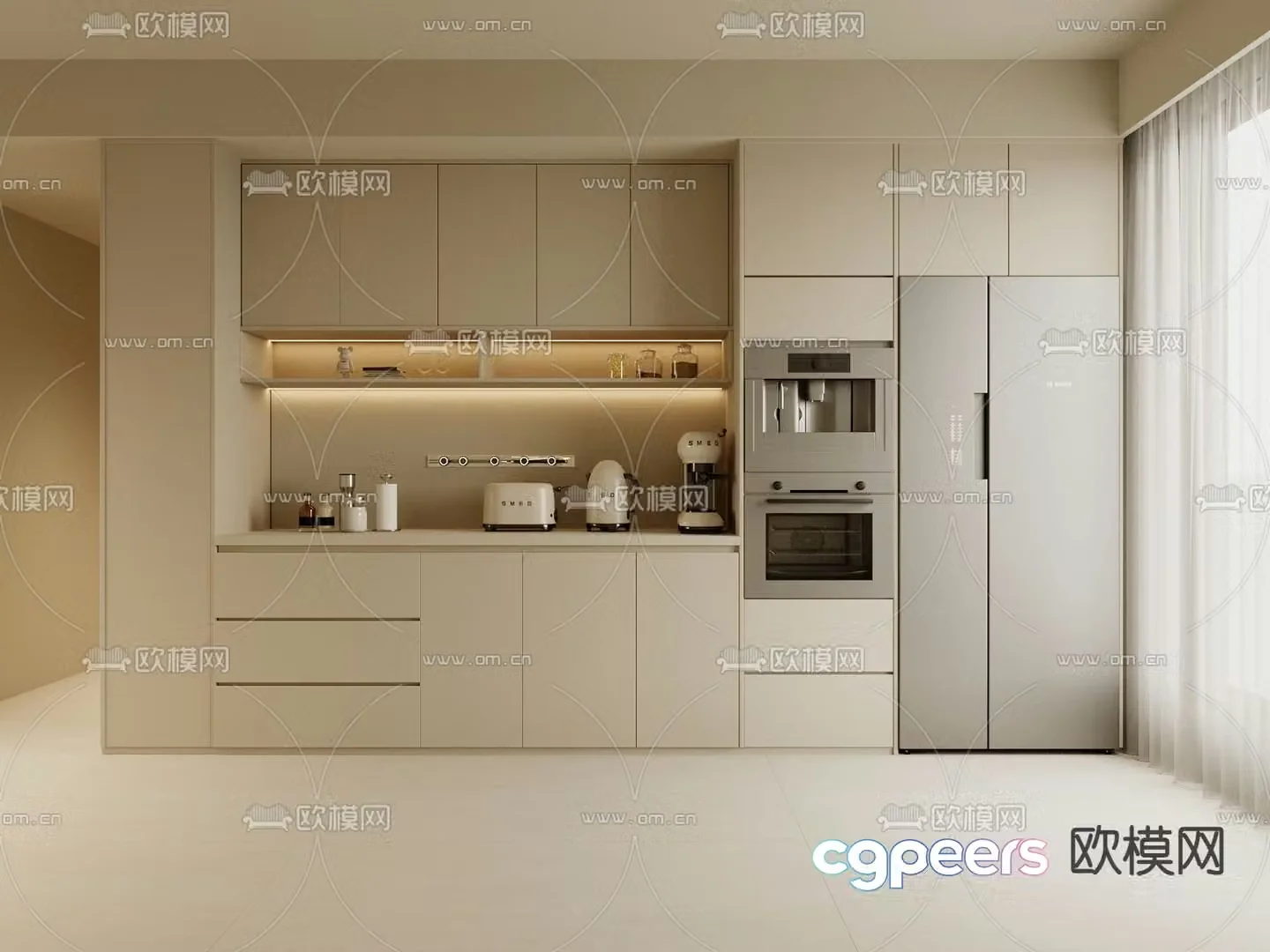 Modern wine cabinet cabinet sideboard 3d model
