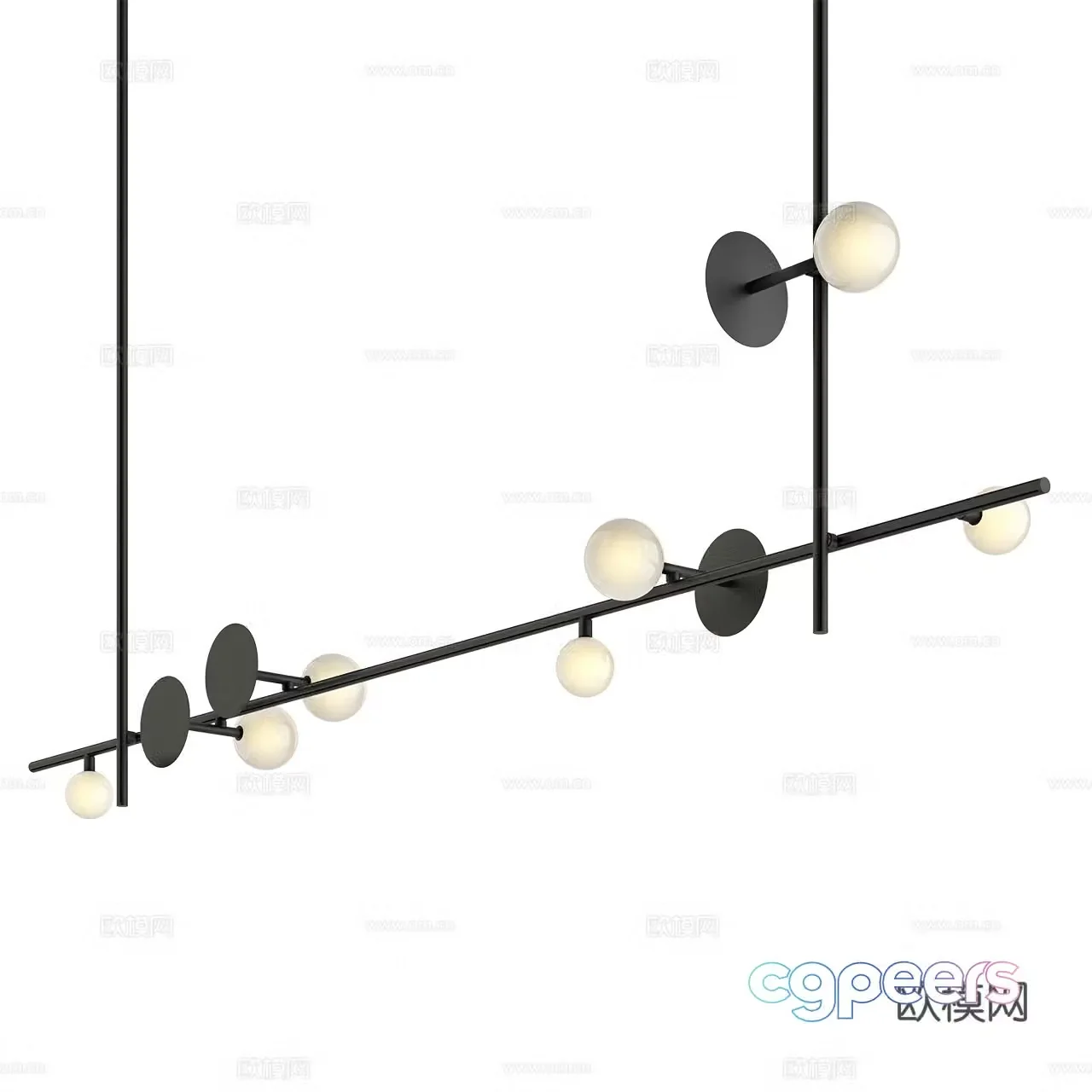 Rakumba modern chandelier minimalist chandelier multi-head chandelier simple chandelier 3d model
