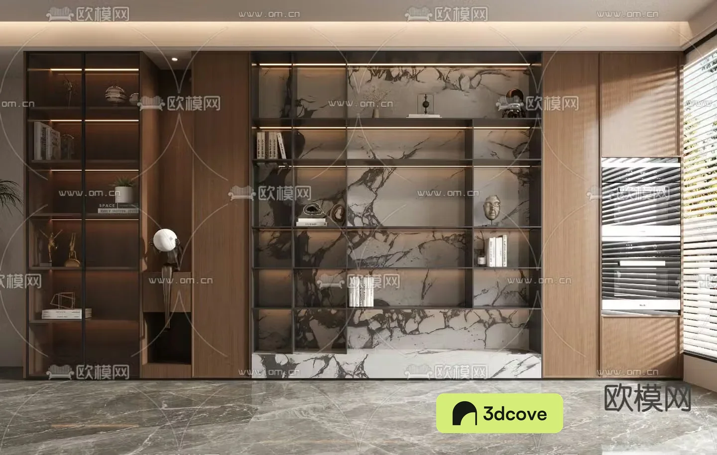 Modern decorative cabinet bookcase