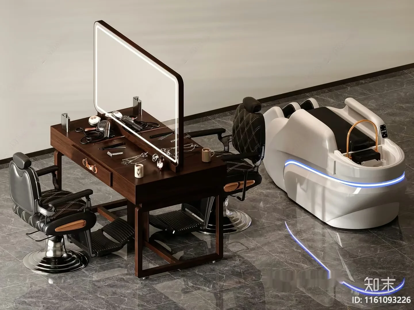 Modern Barber Chair 3D Model – 3183 – VRAY Render