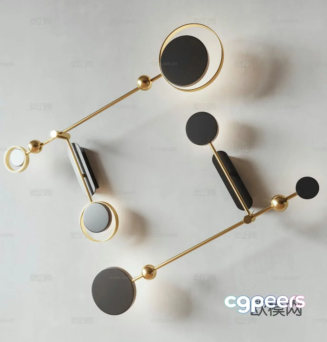 Light luxury wall lamp long wall lamp 3d model