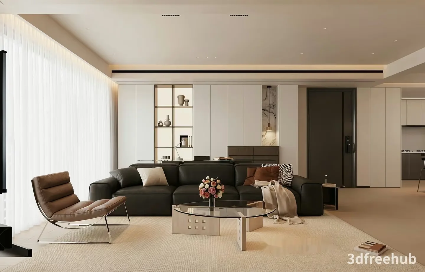 Modern Living Room 3D Model – 20911 – VRAY Render