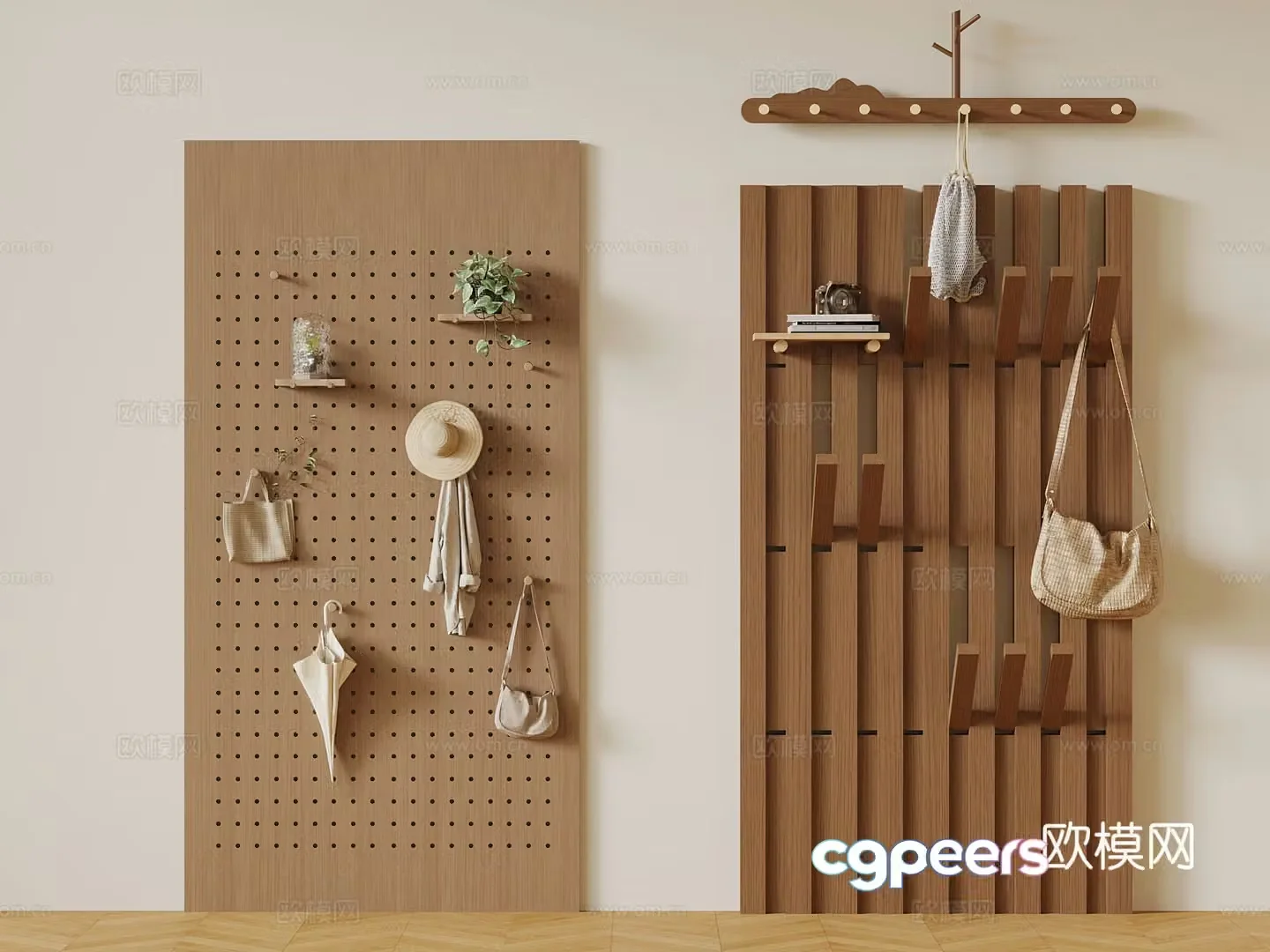 Clothes board modern clothes hook clothes piano clothes board 3d model