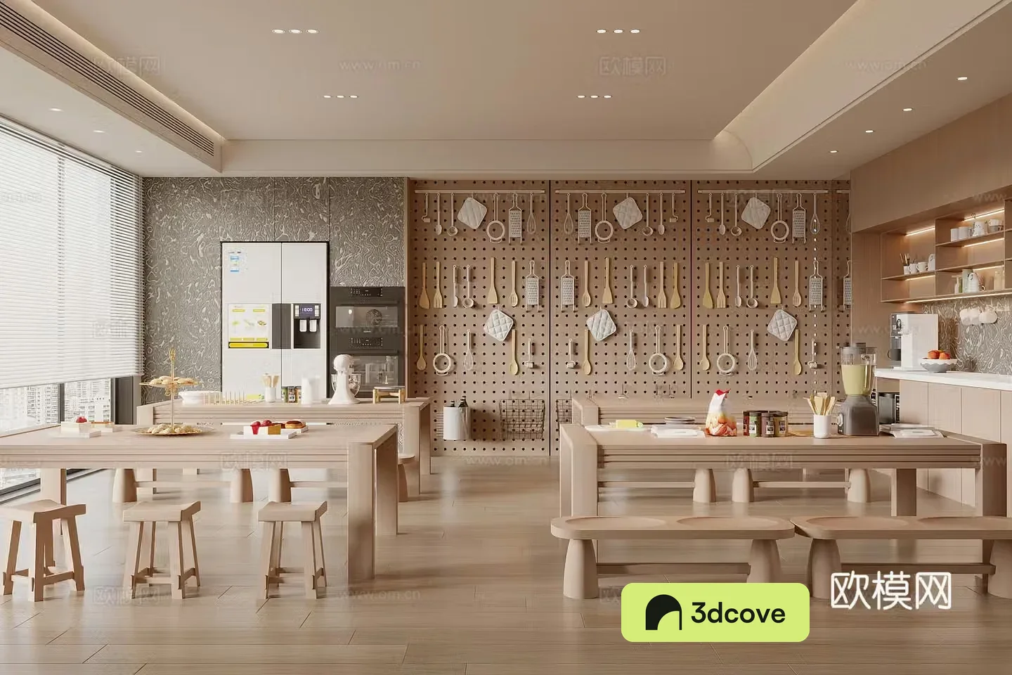 Modern baking classroom
