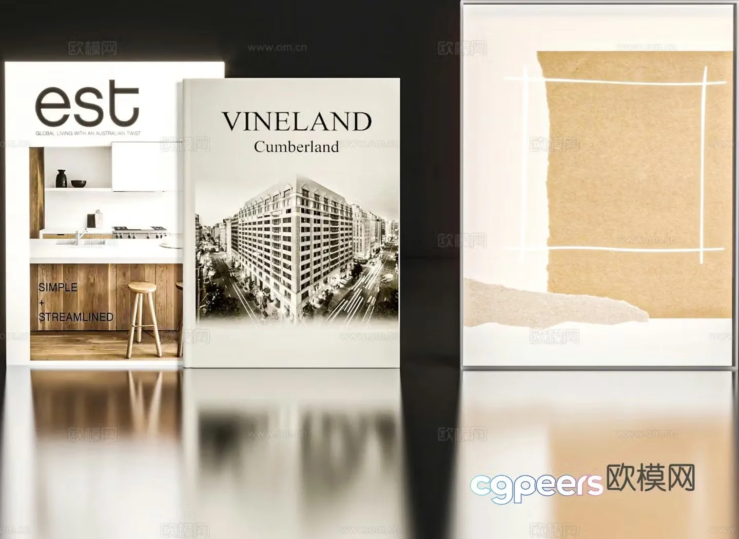 Books book 3d model
