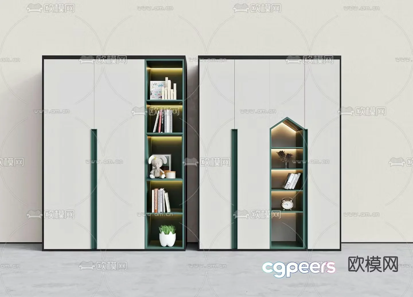 Modern children’s wardrobe 3d model